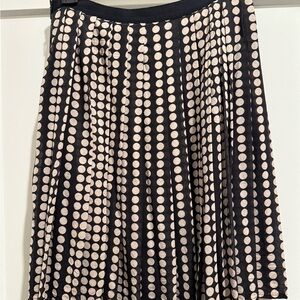 Polka Dot A-Line Skirt - Black and White